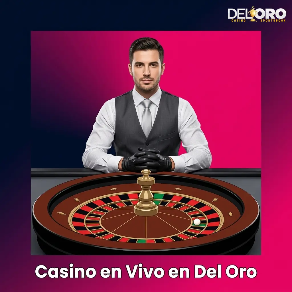 Mesas de casino en vivo en Del Oro con crupieres reales, ruleta, blackjack y baccarat para jugadores españoles