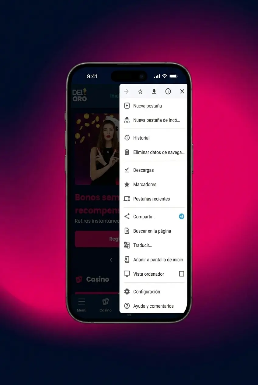 Guía para descargar la app PWA de Del Oro en Android sin APK ni Google Play