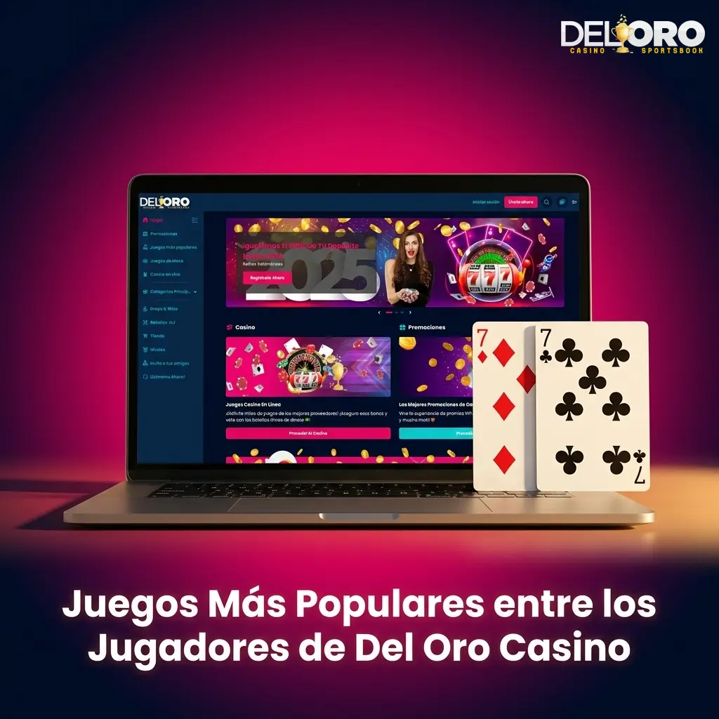 Juegos más populares en Del Oro Casino: tragaperras y mesas en vivo de Pragmatic Play, NetEnt y Evolution Gaming