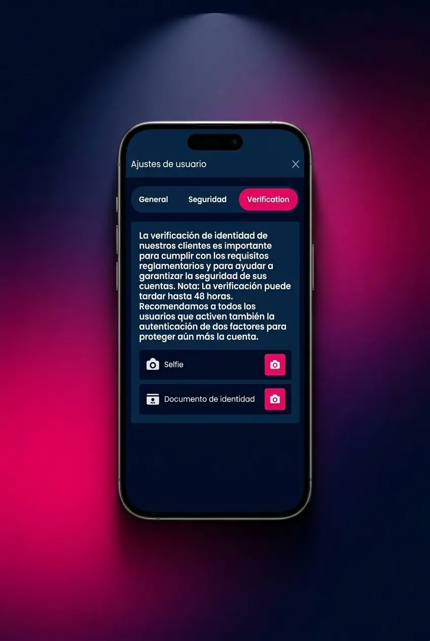 Proceso de verificación de cuenta KYC en Del Oro Casino con pasos para subir documentos de identidad
